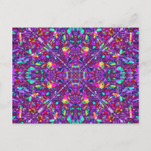 Paars Mandala Hippie Pattern Briefkaart
