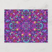 Paars Mandala Hippie Pattern Briefkaart (Voorkant)