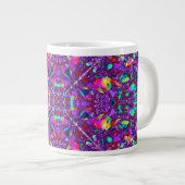 Paars Mandala Hippie Pattern Extra Grote Beker (Voorkant rechts)