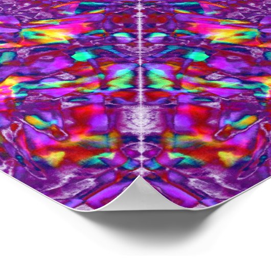 Paars Mandala Hippie Pattern Poster (Hoek)