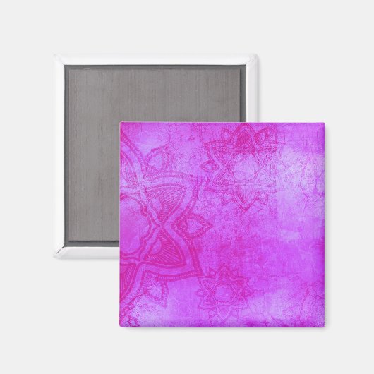 Paars Mandala Pattern Magneet (Voorkant / Achterkant)