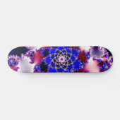 Paars Mandelbrot Star Fractal Skateboard (Horizontaal)