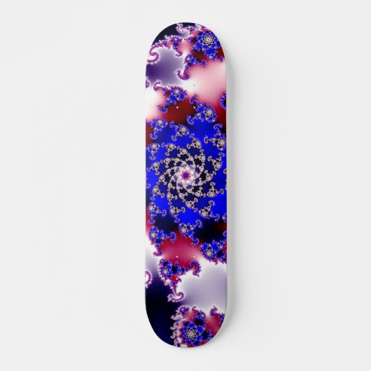 Paars Mandelbrot Star Fractal Skateboard (Voorkant)