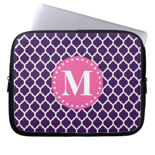 Paars Marokkaans Latijns roze fotogram Laptop Sleeve