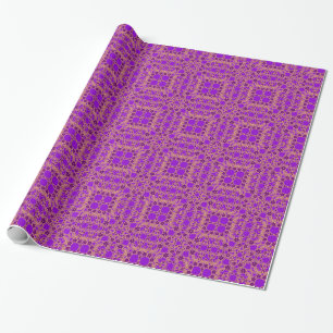 Paars Marokkaans patroonpatroon Cadeaupapier