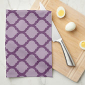 Paars Marokkaans Pattern Kitchen Towels Theedoek (Quarter Fold)