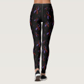Paars/maroon Ribbons.. Arachnoiditis Leggings (Achterkant)