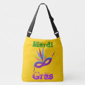 Paars Masker Mardi Gras Canvas tas (Voorkant)