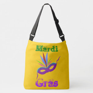 Paars Masker Mardi Gras Canvas tas