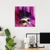 Paars Masquerade Masask Poster (Thuiskantoor)