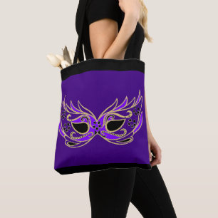 Paars Masquerade Masker Draagtas