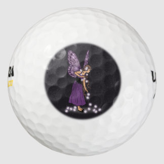  Paars meisje met gloeiende Star Flowers Golfballen