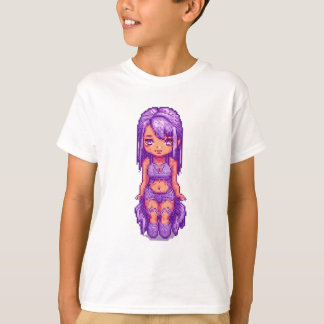 Paars meisje t-shirt