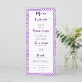Paars menu Quatrefoil (Staand voorkant)