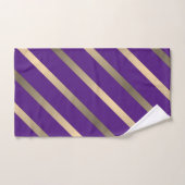Paars met gouden strepen bad handdoek (Handdoek)