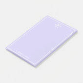 Paars met monogram post-it® notes (Schuin)