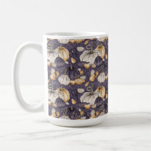 PAARS MET ORANJE CREAM & PAARSE POMPOENEN KOFFIEMOK