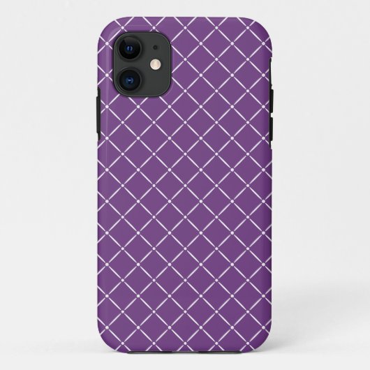 Paars met wit gelaagd patroon Case-Mate iPhone case (Achterkant)