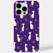PAARS MET WIT-SITE CAT-PATROON Case-Mate iPhone CASE (Achterkant)