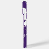 PAARS MET WIT-SITE CAT-PATROON Case-Mate iPhone CASE (Achterkant / Links)