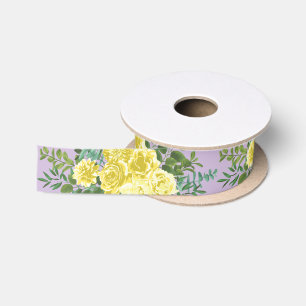 Paars met Yellow Rose Vintage Wedding Lint