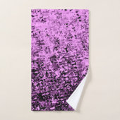 Paars met zwart Abstract patroonontwerp Bad Handdoek (Handdoek)