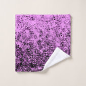 Paars met zwart Abstract patroonontwerp Bad Handdoek (Wasdoekje)
