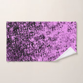Paars met zwart Abstract patroonontwerp Bad Handdoek (Handdoek)