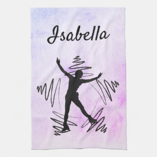 Paars met zwarte  snuffeldoek theedoek