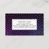 Paars metallisch gevlochten patroon visitekaartje (Achterkant)