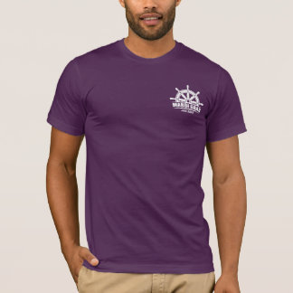 Paars MG-T-shirt Wit Logo/Volledige kleur Rug T-shirt