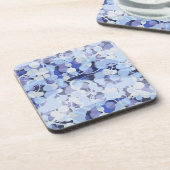 Paars microbe-patroon bier onderzetter (Linkerzijde)