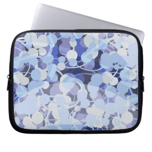 Paars microbe-patroon laptop sleeve