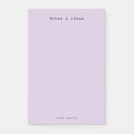 Paars minimalistisch gepersonaliseerd retro esthet post-it® notes