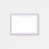 Paars Minimalistisch Monogram Post-it® Notes (Voorkant)