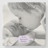 Paars minimalistisch Onderzetter van de Moederdag  (Voorkant)