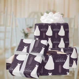 Paars minimalistisch Vrijgezellenfeest op maat Cadeaupapier