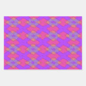 Paars modern Ikat Pattern Inpakpapier Vel (Voorkant)
