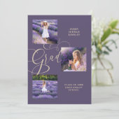 Paars Modern Typografie Afstudeerder Drie Foto's v (Staand voorkant)