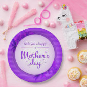 Paars Moederdag Papieren Bordje (Feest)