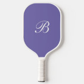 Paars Monogram Elegant Script Pickleball Paddle (Achterkant)