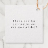 Paar's Monogram en Datum huwelijksgunst Bedankjes Labels (Achterkant)