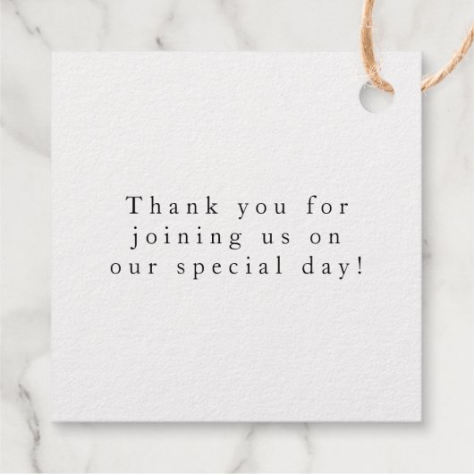 Paar's Monogram en Datum huwelijksgunst Bedankjes Labels (Achterkant)