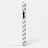 Paars monogram grijze Chevron Pattern Case-Mate iPhone Case (Achterkant/rechts)