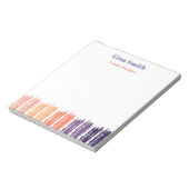 Paars monogram notitieblok (Gedraaid)