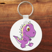 Paars Monster Dinosaur Sleutelhanger (Voorkant)