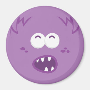 Paars Monster Face Magnet Magneet