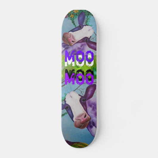 Paars MOO COW-skateboard Skateboard (Voorkant)