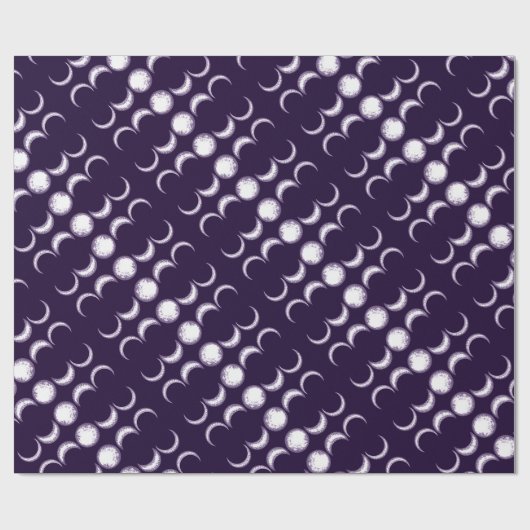 Paars Moon Child Wrapping Paper Cadeaupapier (Vlak)