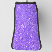 Paars mousserend glitterpatroon golfheadcover (Draai 90)